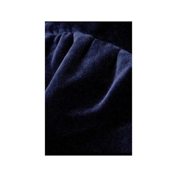 Silvia Tcherassi Woman Madison Cropped Velvet Top Navy Large - Picture 14 of 15